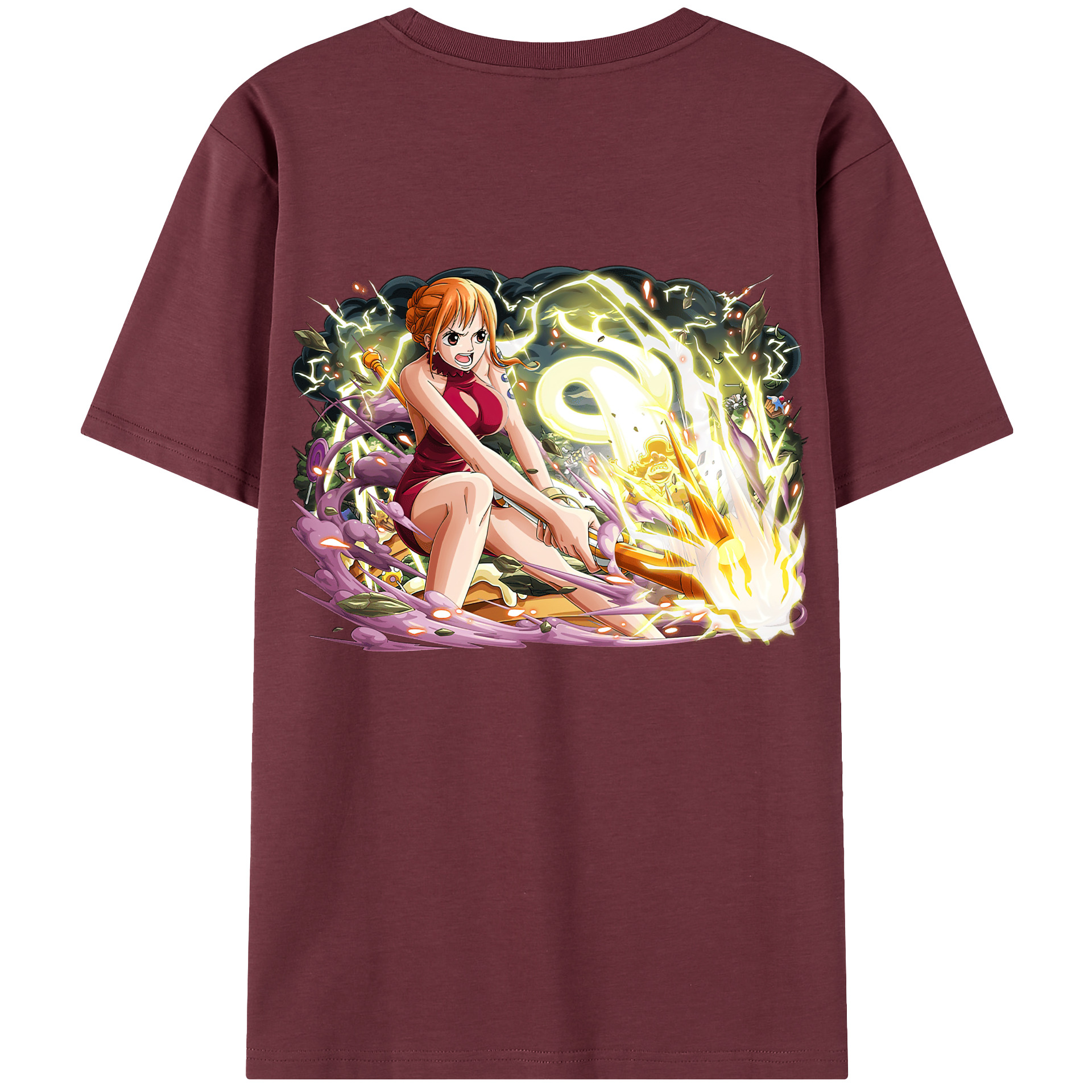 ワンピース ナミ ONE PIECE Nami 綿100％半袖Tシャツ（背面プリント）